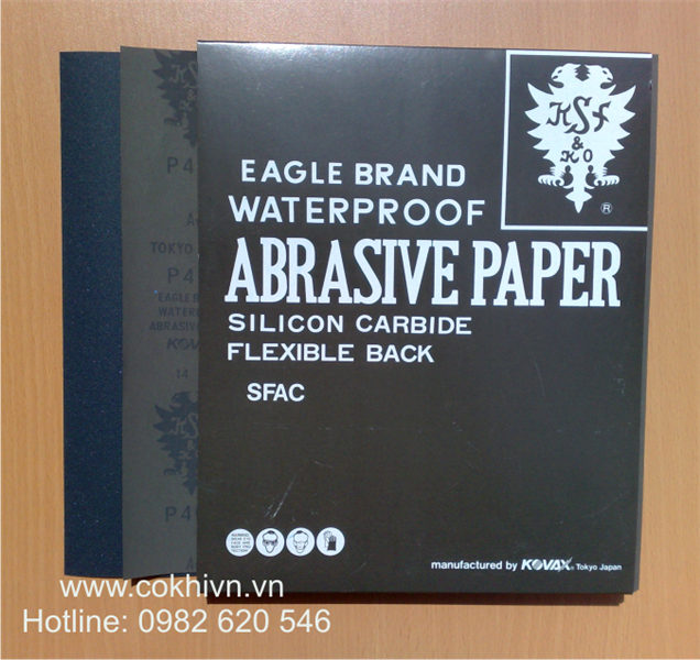 Nhám tờ Kovax nước, màu đen, giấy nhám Nhật Bản. Giấy nhám matador, giấy nhám fuji star, nhám Trizact, nhám vòng, nhám tờ, nhám tròn, nhám xếp, nhám cuộn. 100% sản xuất tại Nhật Bản